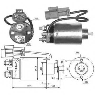 HOFFER 6646180 Тягове реле, стартер