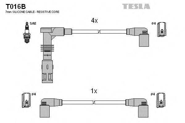 TESLA T016B Комплект дротів запалювання