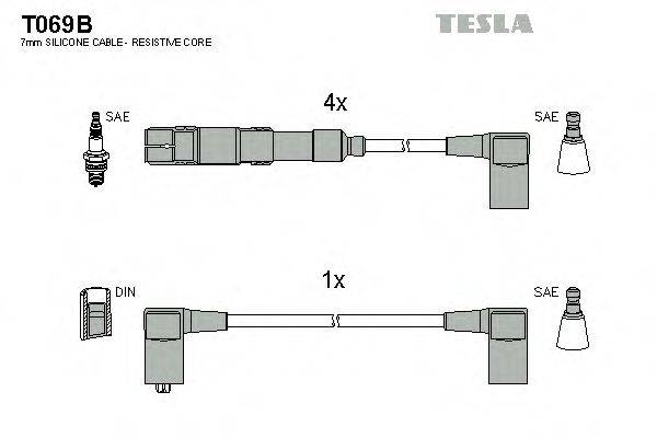 TESLA T069B Комплект дротів запалювання