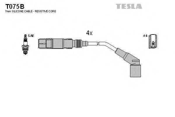 TESLA T075B Комплект дротів запалювання