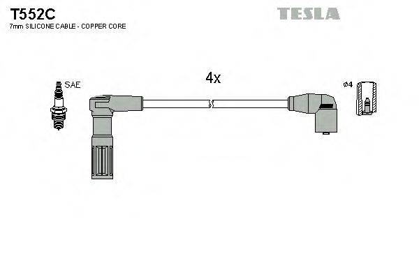 TESLA T552C Комплект дротів запалювання