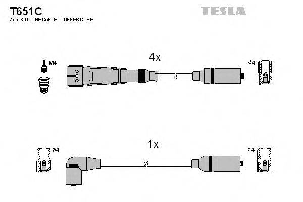 TESLA T651C Комплект дротів запалювання