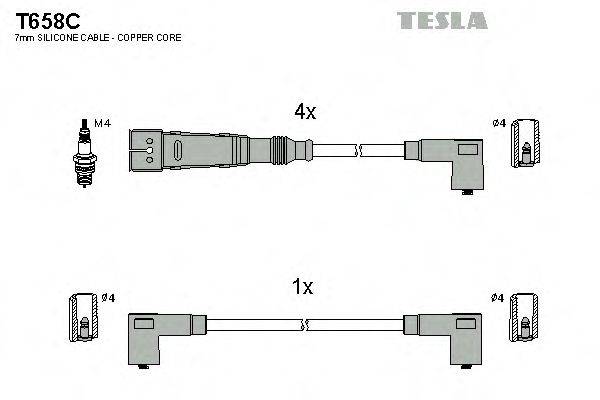 TESLA T658C Комплект дротів запалювання