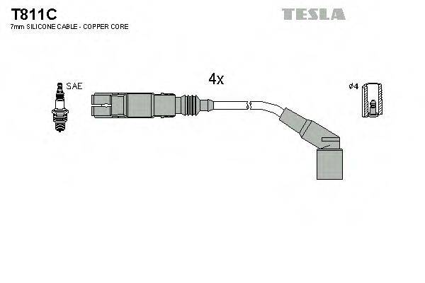 TESLA T811C Комплект дротів запалювання