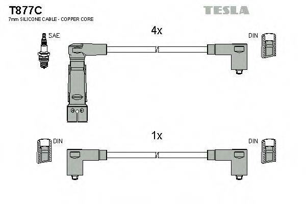 TESLA T877C Комплект дротів запалювання