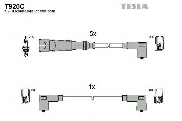 TESLA T920C Комплект дротів запалювання