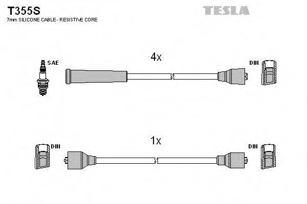 TESLA T355S Комплект дротів запалювання