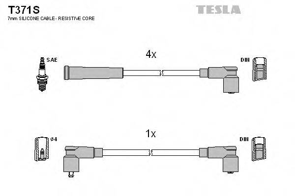 TESLA T371S Комплект дротів запалювання