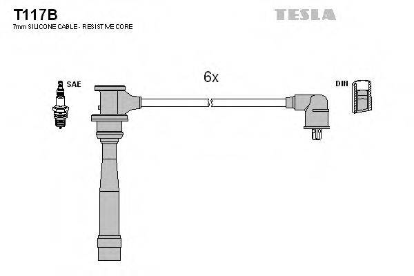 TESLA T117B Комплект дротів запалювання