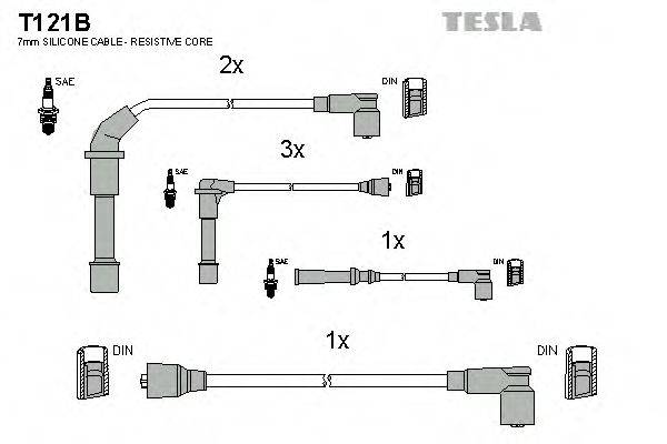 TESLA T121B Комплект дротів запалювання