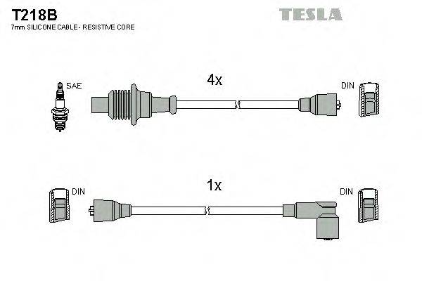 TESLA T218B Комплект дротів запалювання