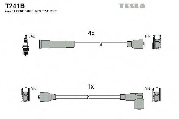 TESLA T241B Комплект дротів запалювання