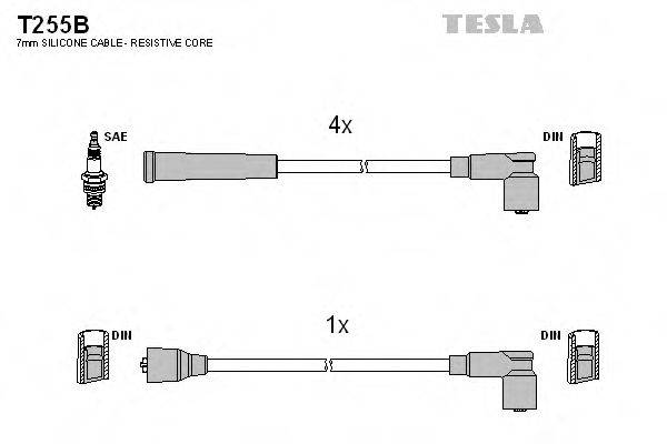 TESLA T255B Комплект дротів запалювання