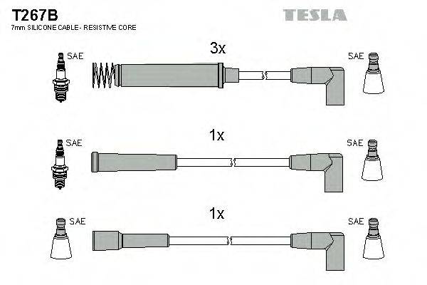 TESLA T267B Комплект дротів запалювання