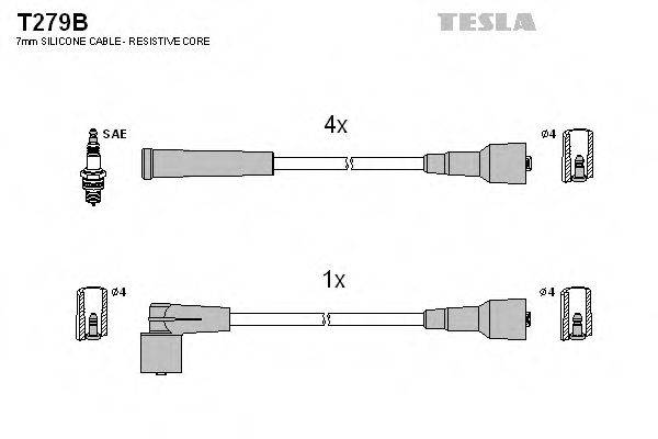 TESLA T279B Комплект дротів запалювання