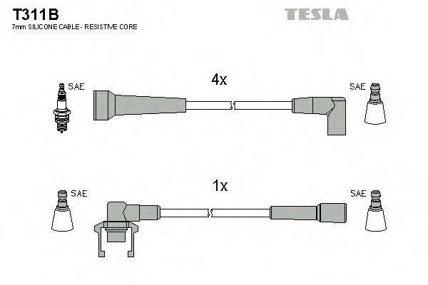 TESLA T311B Комплект дротів запалювання