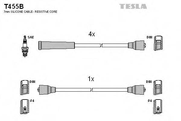 TESLA T455B Комплект дротів запалювання