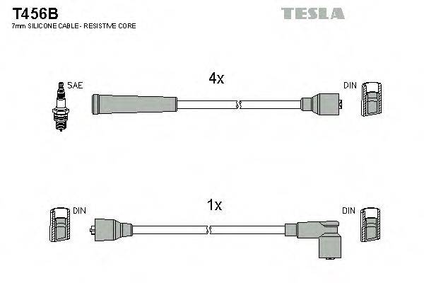 TESLA T456B Комплект дротів запалювання