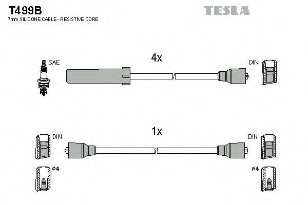 TESLA T499B Комплект дротів запалювання