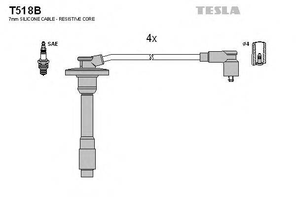 TESLA T518B Комплект дротів запалювання