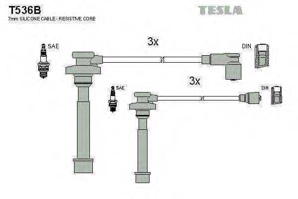 TESLA T536B Комплект дротів запалювання