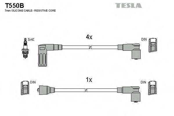 TESLA T550B Комплект дротів запалювання