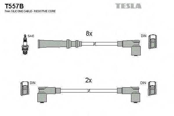 TESLA T557B Комплект дротів запалювання