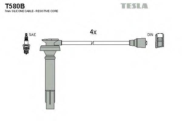 TESLA T580B Комплект дротів запалювання