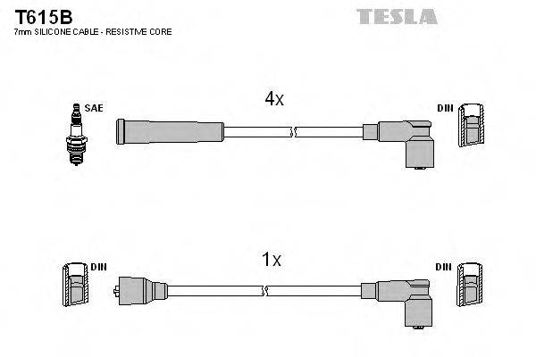 TESLA T615B Комплект дротів запалювання