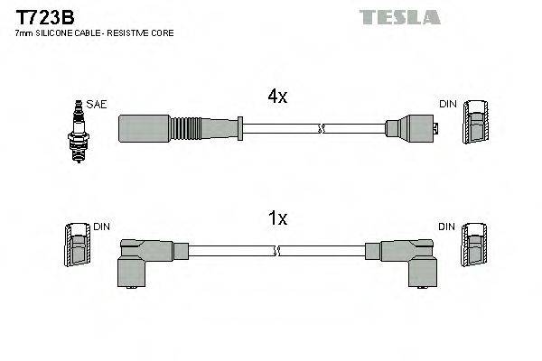 TESLA T723B Комплект дротів запалювання