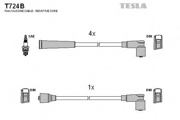 TESLA T724B Комплект дротів запалювання