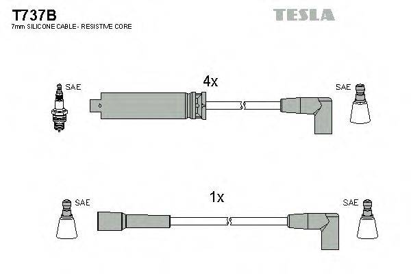 TESLA T737B Комплект дротів запалювання