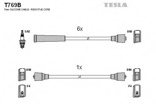 TESLA T769B Комплект дротів запалювання