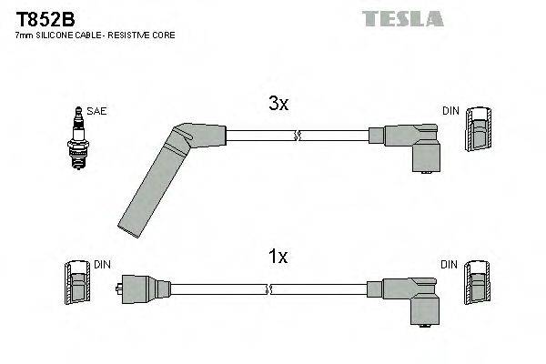 TESLA T852B Комплект дротів запалювання