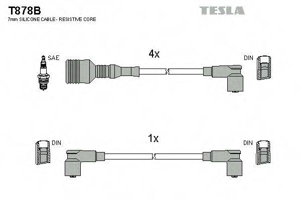 TESLA T878B Комплект дротів запалювання