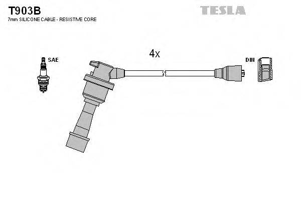 TESLA T903B Комплект дротів запалювання