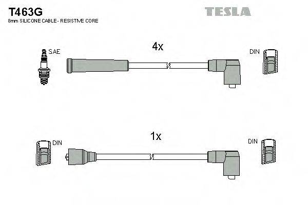 TESLA T463G Комплект дротів запалювання