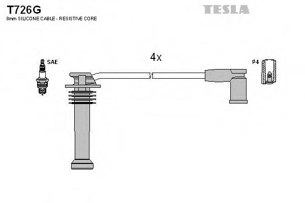 TESLA T726G Комплект дротів запалювання