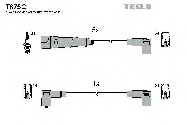 TESLA T675C Комплект дротів запалювання