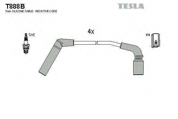 TESLA T888B Комплект дротів запалювання