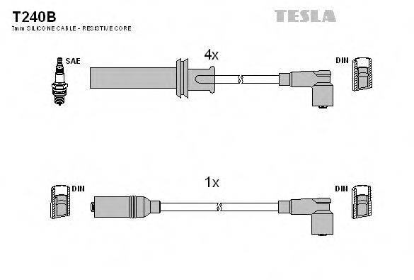 TESLA T240B Комплект дротів запалювання