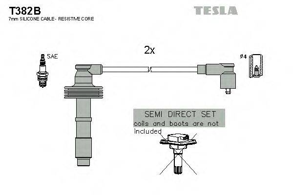 TESLA T382B Комплект дротів запалювання