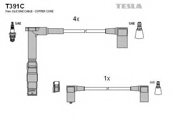 TESLA T391C Комплект дротів запалювання