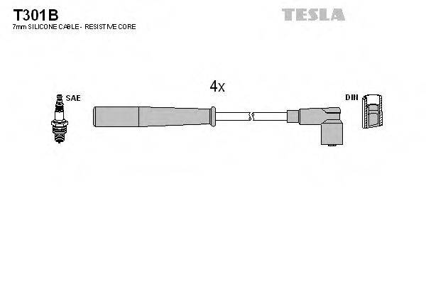 TESLA T301B Комплект дротів запалювання