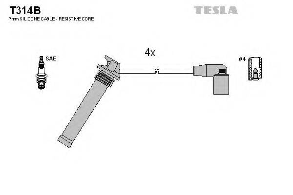 TESLA T314B Комплект дротів запалювання