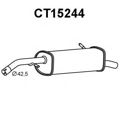 VENEPORTE CT15244 Глушник вихлопних газів кінцевий