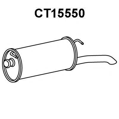 VENEPORTE CT15550 Глушник вихлопних газів кінцевий