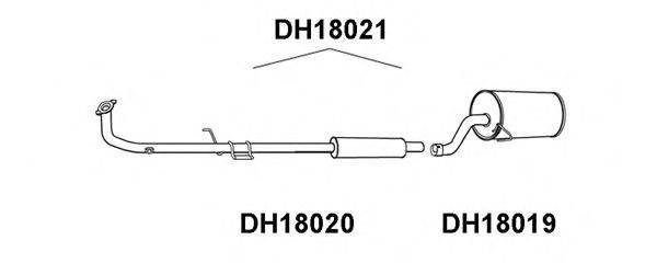 VENEPORTE DH18019 Глушник вихлопних газів кінцевий