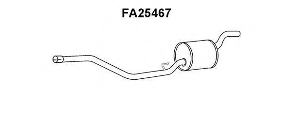 VENEPORTE FA25467 Середній глушник вихлопних газів