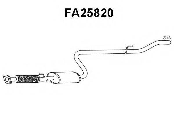 VENEPORTE FA25820 Середній глушник вихлопних газів